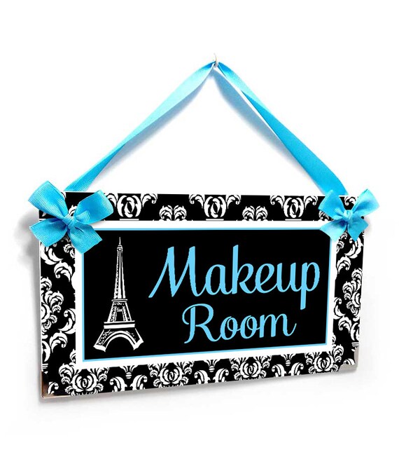 Custom Makeup Room Door Sign Eiffel Tower Sign House Decor Etsy