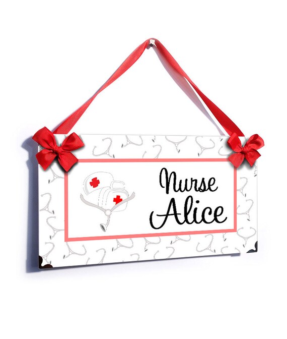 Personalized School Nurse Office Hanging Door Sign Stethoscope Health Medical Room Plaque P2523 New Year Gift