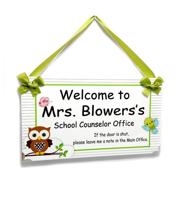 Custom Welcome Guidance School Counselor Office Door Sign Etsy