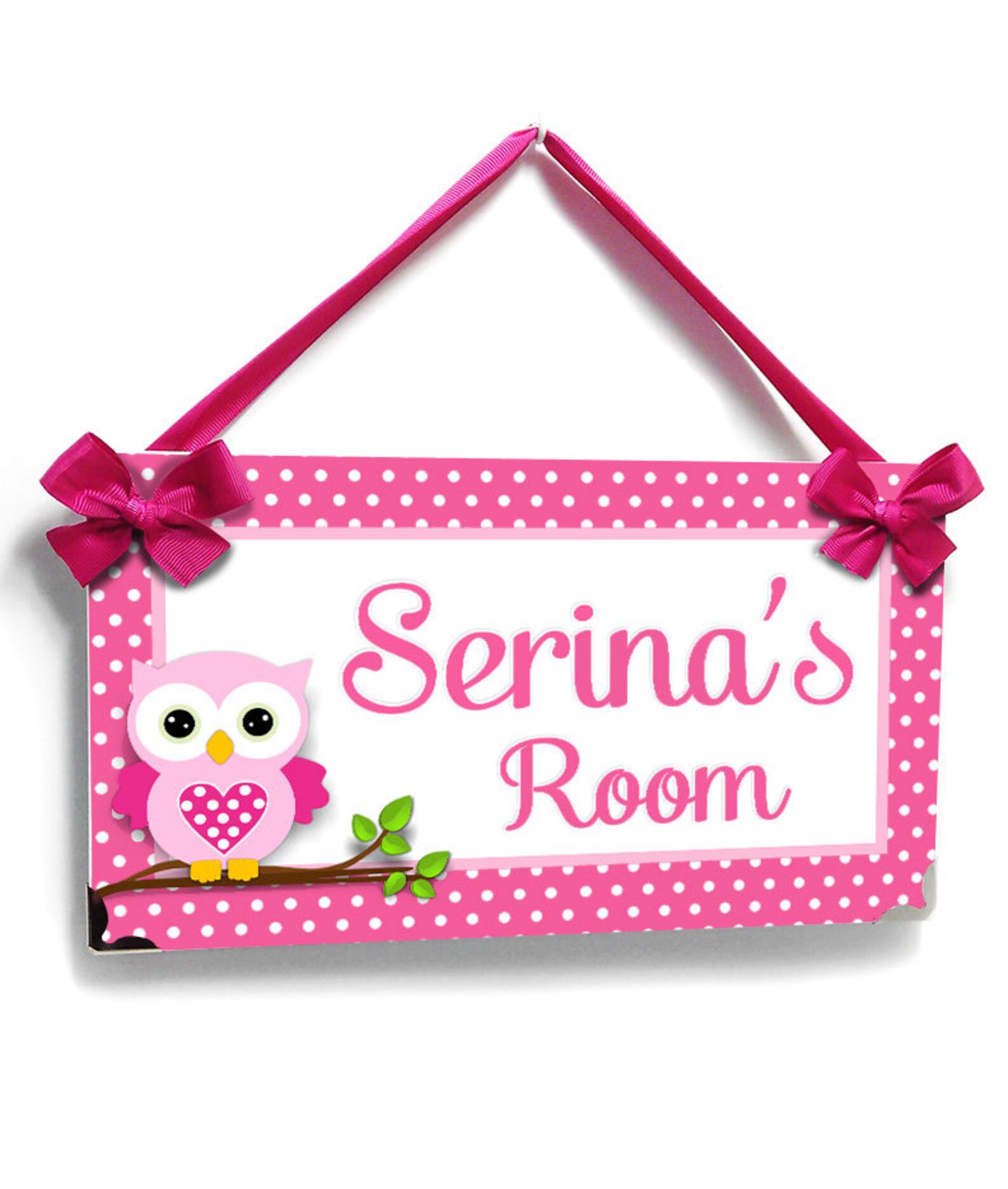 Búho personalizado y puntos decoración del dormitorio temático | Etsy