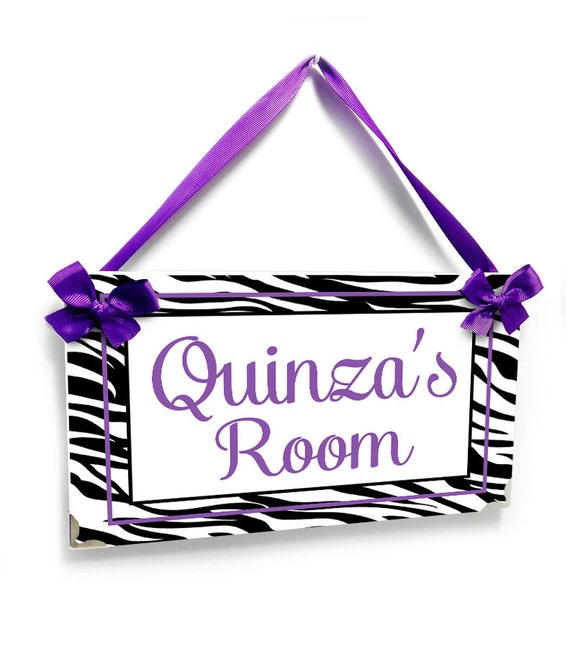 Purple Zebra Print Plaque Animal Pattern Bedroom Decor Custom Teens Decor P431 New Year Gift