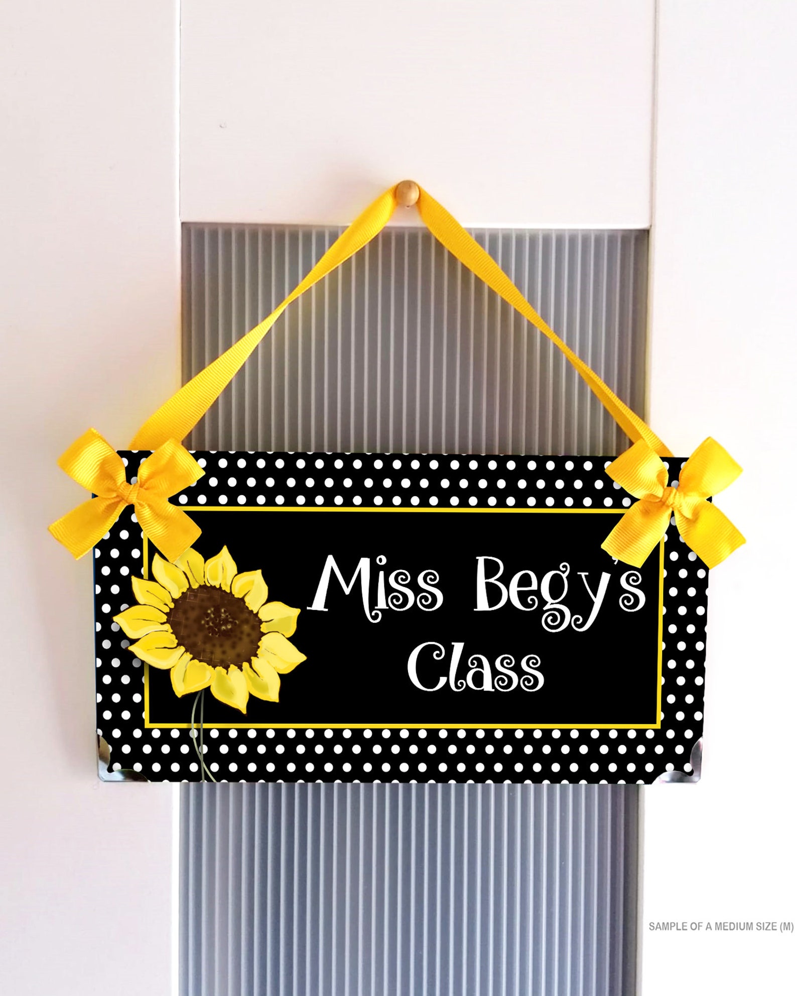 Personalized Door Hanger for Teacher Classroom Door Black and Etsy