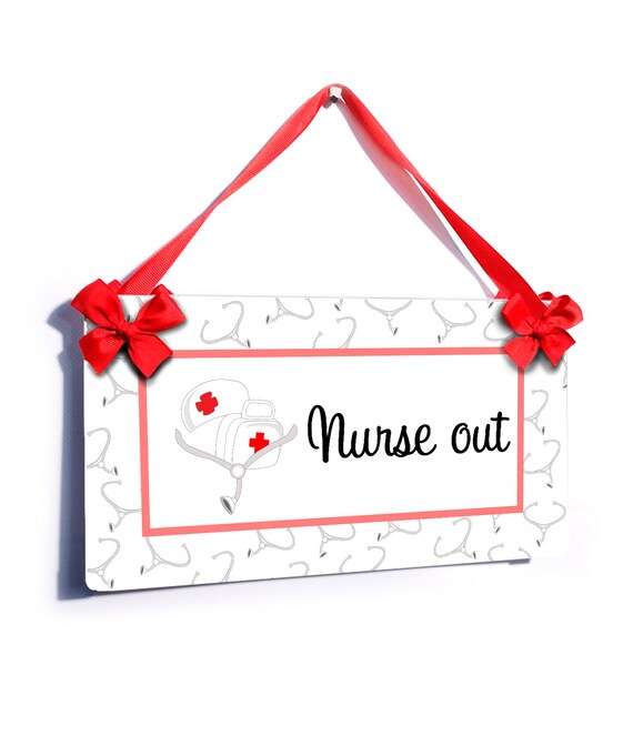 Nurse In Nurse Out School Nurse Office Hanging Two Sided Etsy