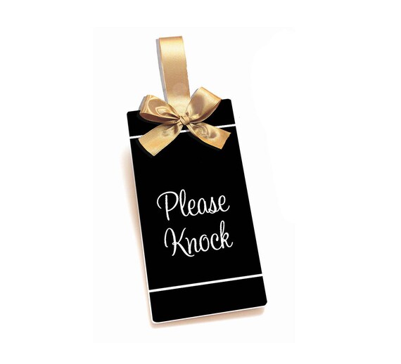 Please Knock Please Do Not Disturb Door Sign Doorknob Hanger Office Or School Two Side Plaque Sd10 Christmas Gift