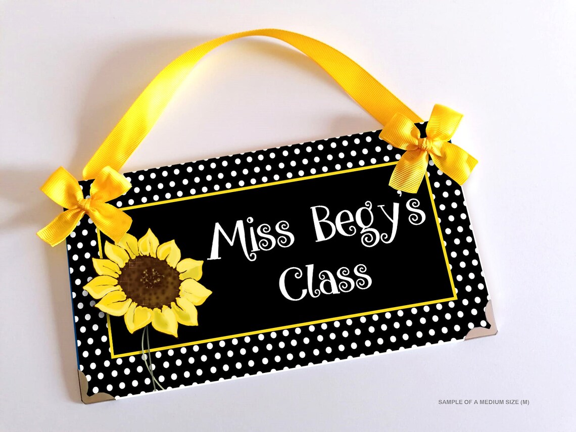 Personalized Door Hanger for Teacher Classroom Door Black and Etsy