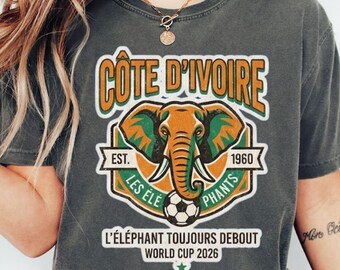 Retro Ivory Coast Football Shirt, Cote d'Ivoire World Cup 2026 Tee, Les Elephants Apparel