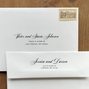 Calligraphy Wedding Invitation Envelope Printing Add-On: White 80 lb Envelopes