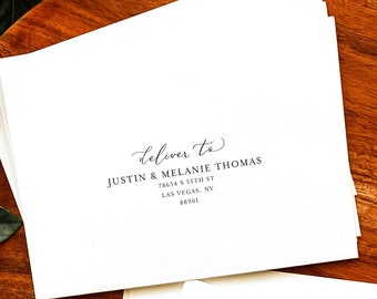 Wedding Invitation Envelope Printing - add on, with purchase of our invitations only, A117