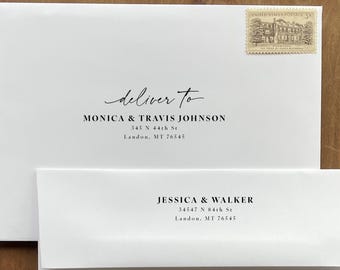 Wedding Invitation Envelope Printing of Addresses - add on, with purchase of our invitations only, A154