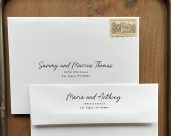Wedding Invitation Envelope Printing - add on, with purchase of our invitations only, A151