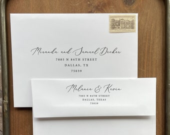 Guest Address and Return Address Envelope Printing, with purchase of our invitations only, A103