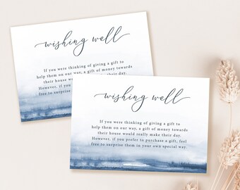 Wedding Gift Registry Insert Card Template Wishing Well -  Portugal