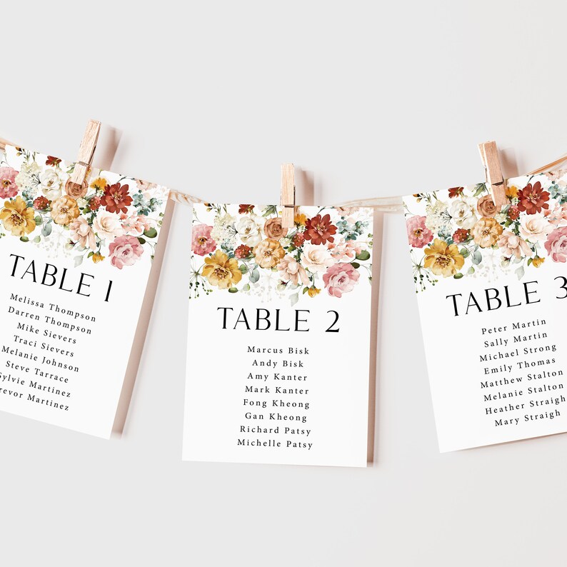 Pastel Wildflower Wedding Invitation Suite printed, with envelopes, spring wedding invite, pastel florals, flowers, watercolor floral, W167 image 6