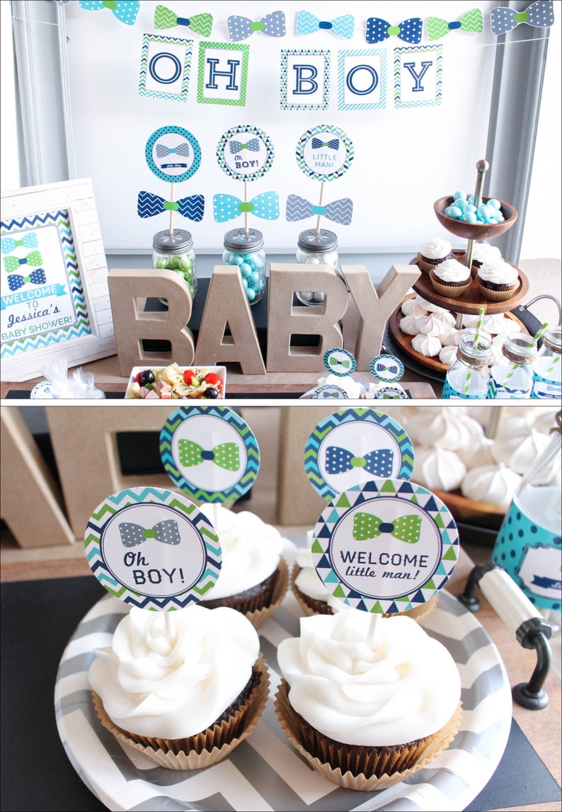 Baby Shower Decorations Boy Bow Tie Etsy