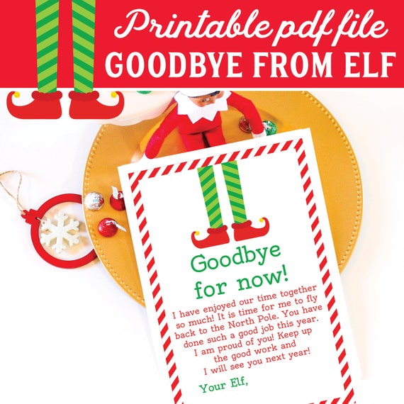 Elf Goodbye Letter To Kids On The Shelf Goodbye Note Etsy Elf Goodbye Letter To Kids On The Shelf Goodbye Note Etsy