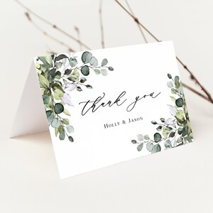 Eucalyptus Wedding Menu Printed printed, reception dinner with greenery and personalized M103 immagine 6