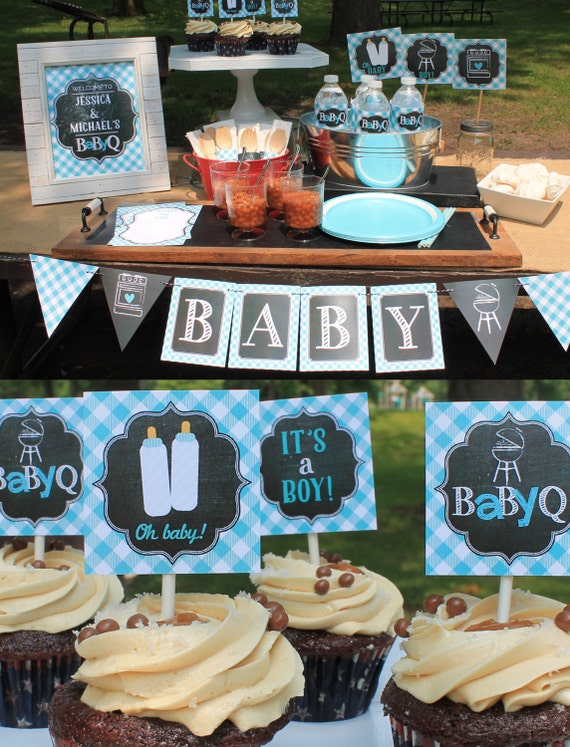 Boy Baby Q Decorations Bbq Shower Image 0