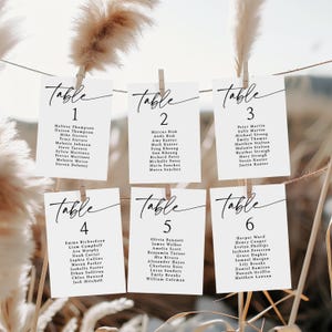 Wedding seating chart cards that are personalized and printed for you!