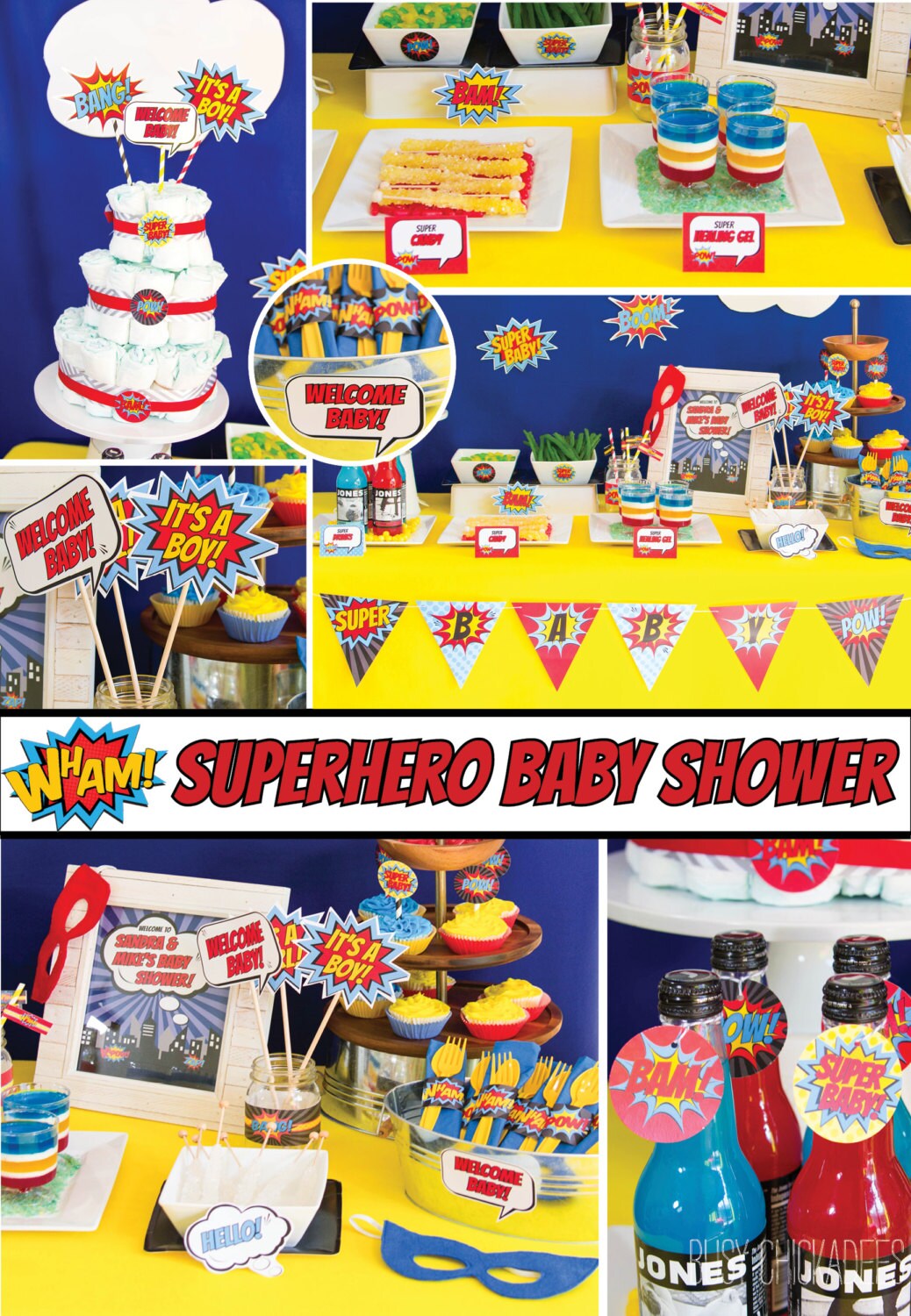 Superhero Baby Shower Decorations Printable Etsy