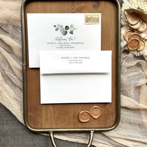 Eucalyptus Guest and Return Address Envelope Printing - with purchase of our invitations only, A106 image 7