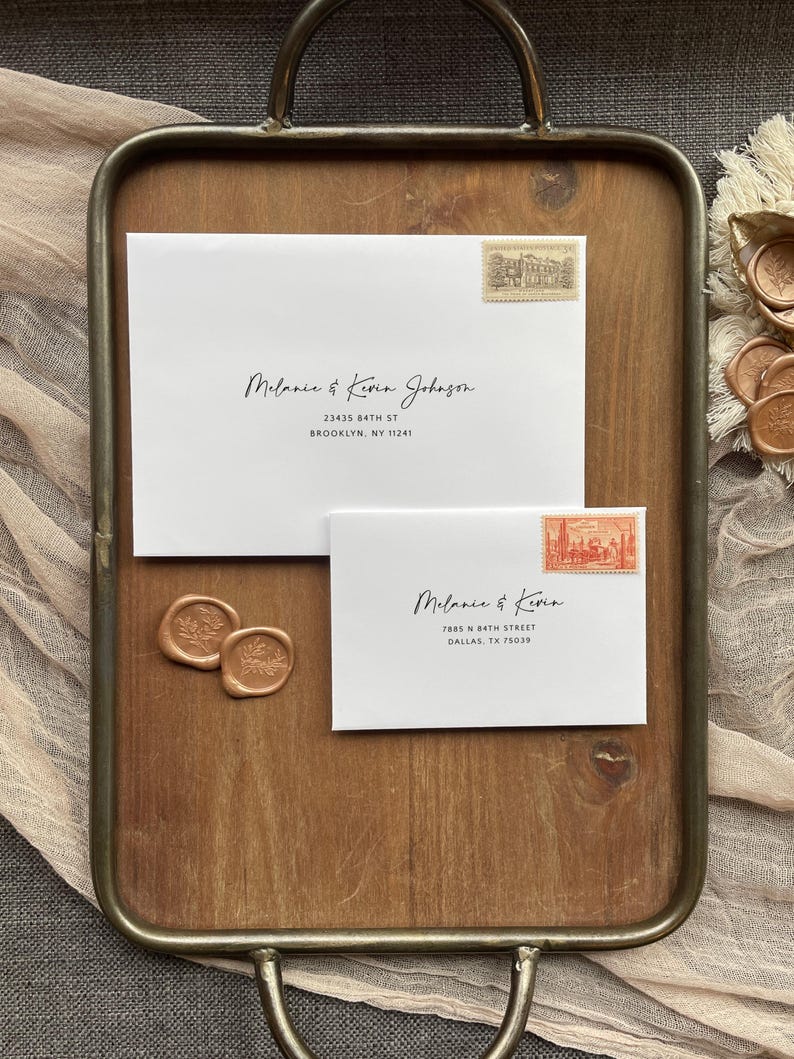 Guest Address and Return Address Envelope Printing - with purchase of our invitations only, A102 image 8