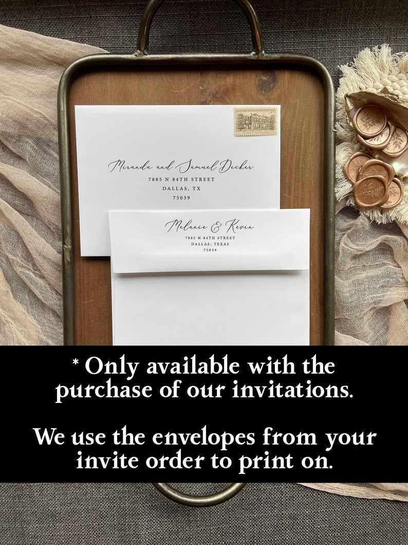 Guest Address and Return Address Envelope Printing