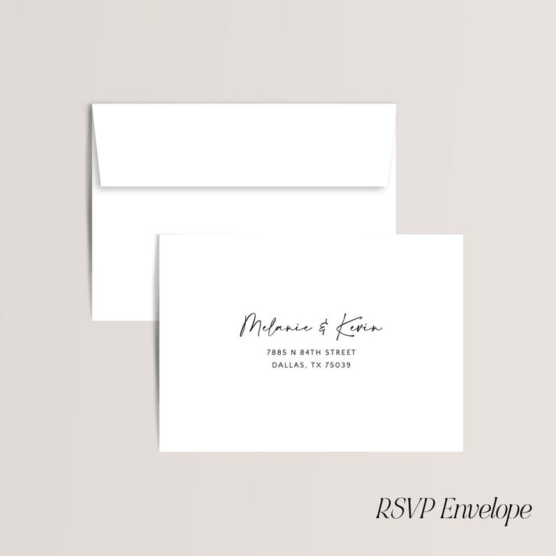 Guest Address and Return Address Envelope Printing - with purchase of our invitations only, A102 image 9