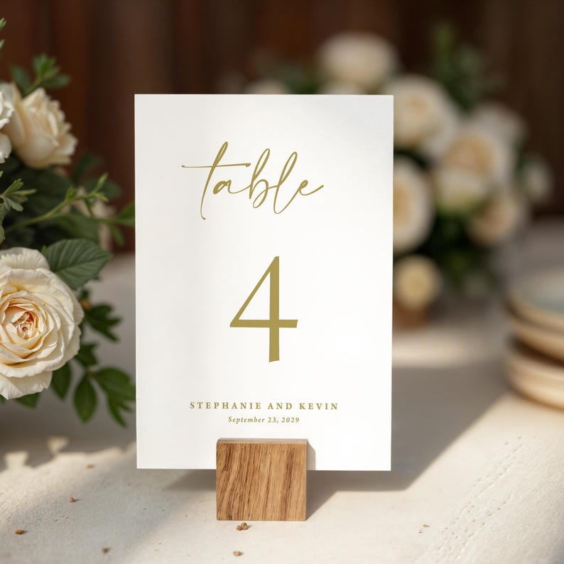 Gold Wedding Reception Menu Printed: Personalized Elegant Rehearsal Dinner, Shower or Party, M143 immagine 7