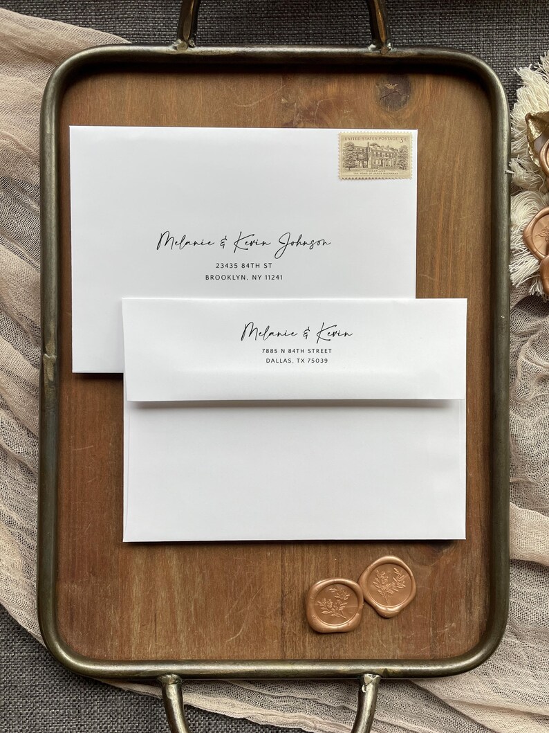 Guest Address and Return Address Envelope Printing - with purchase of our invitations only, A102 image 6