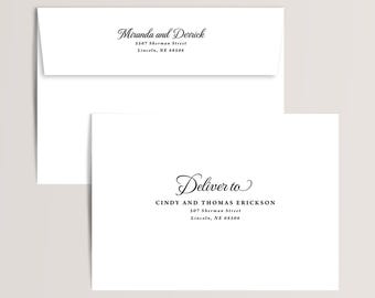 Wedding Invitation Envelope Printing - add on, with purchase of our invites only, A174