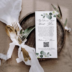 Eucalyptus Wedding Thank You Card Printed, with Envelopes, outdoor wedding, Folded T105 image 10