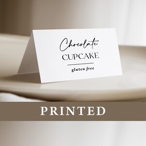 Personalized Buffet Food Cards Printed: Folding Labels for Weddings ...