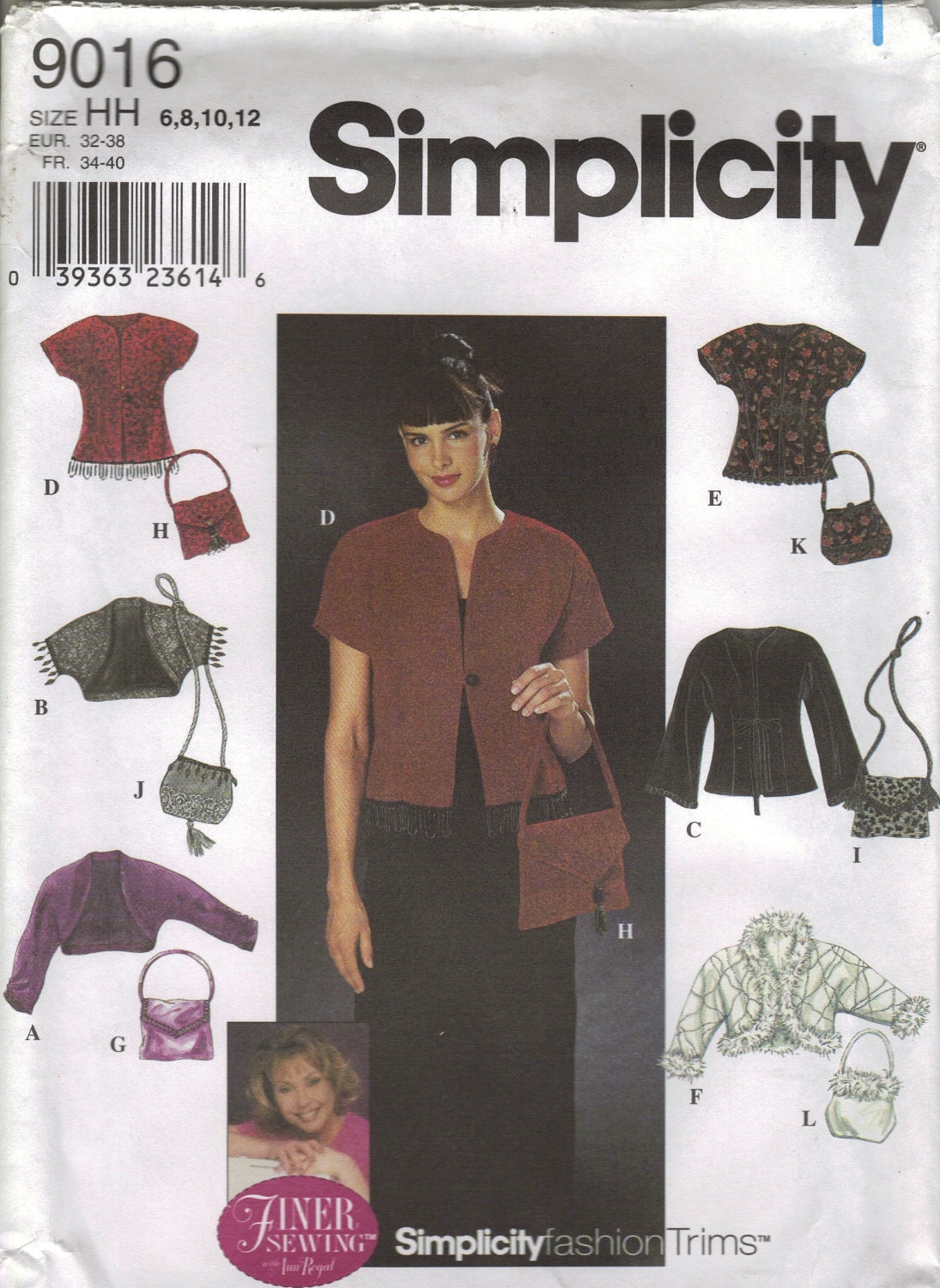 Simplicity Sewing Pattern 9016 Misses' Jacket Purse - Etsy