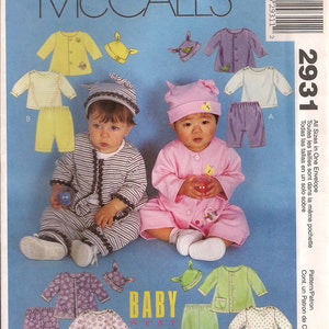 McCall&#39;s Sewing Pattern 2931 - Infants&#39; Jacket, Top, Pull-on Pants, and Hat