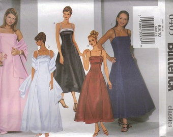 Butterick Sewing Pattern 6405 - Misses' Dress and Stole (6-10, 12-16)