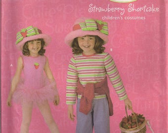 Simplicity Costume Sewing Pattern 4776 - Children's Strawberry Shortcake Costumes (3-8)
