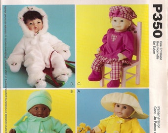 McCall's Crafts Sewing Pattern P350 (aka 3473) - Baby Doll Clothes