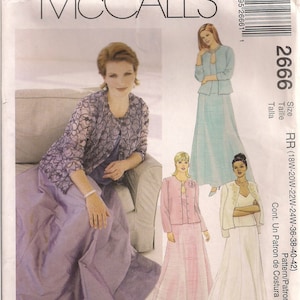 McCall&#39;s Sewing Pattern 2666 - Women&#39;s Unlined Jacket, Top, and Skirt (36-42, 40-46)