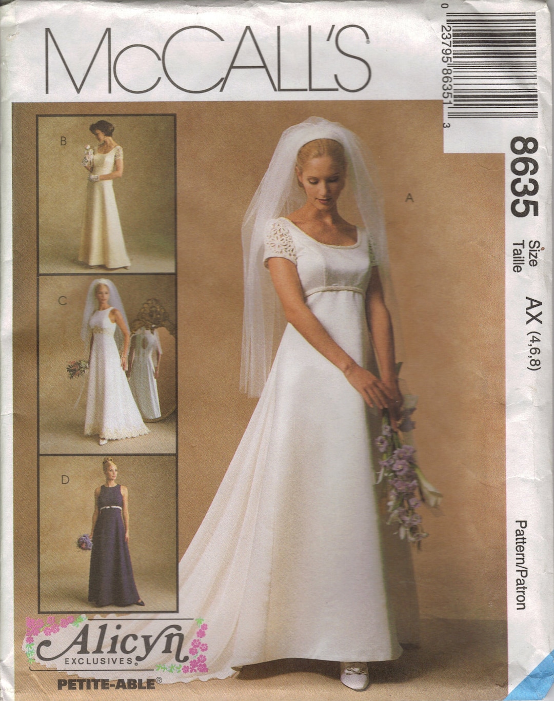 mccalls bridesmaid dress patterns McCall's sewing pattern M8605 Women's dresses with petite lines  Schnittmuster-Online Stole B McCalls Sewing Pattern 2701 Size
