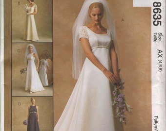 McCall's Sewing Pattern 8635 - Misses' Bridal Gowns and Bridesmaids' Dresses (8-12)