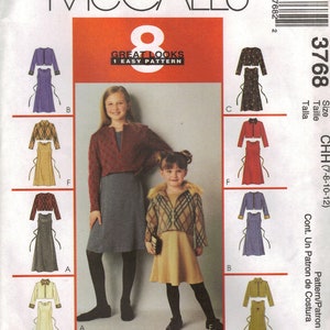 McCall&#39;s Sewing Pattern 3768 - Children&#39;s Unlined Jacket & Dresses (3-6, 12-16)