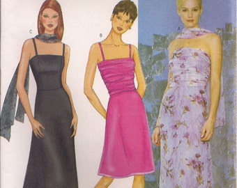 Butterick Sewing Pattern 6739 - Misses&#39; Dress and Scarf (6-10)
