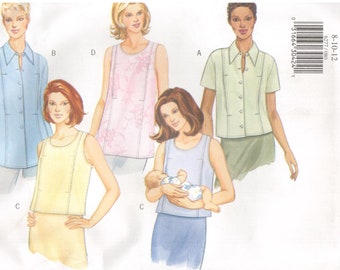 Butterick Sewing Pattern 6277 - Misses' Maternity  Shirt & Tank Top (8-12)