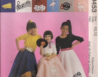 McCall's Costume Sewing Pattern 9453 - Children's and Girls' Circle (Poodle) Skirt & Petticoat (3-4, 5-6, 10-12, 14)
