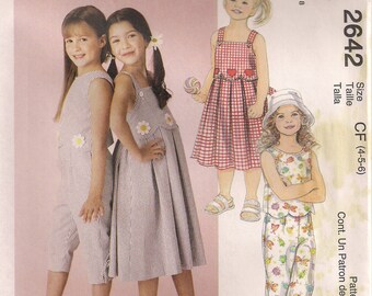 McCall's Sewing Pattern 2642 - Children's Dress, Top, and Capri Pants (2-4, 4-6)