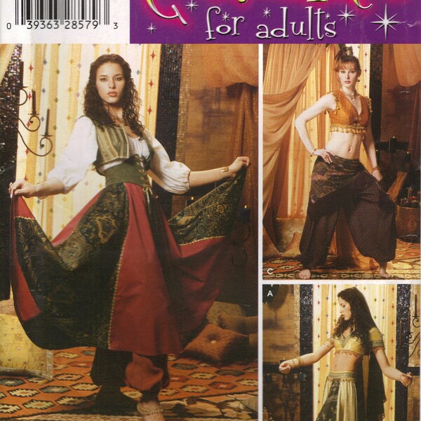 Simplicity Costume Sewing Pattern 0500 (aka 5359) - Misses' Gypsy & Belly Dancer Costumes (6-12)