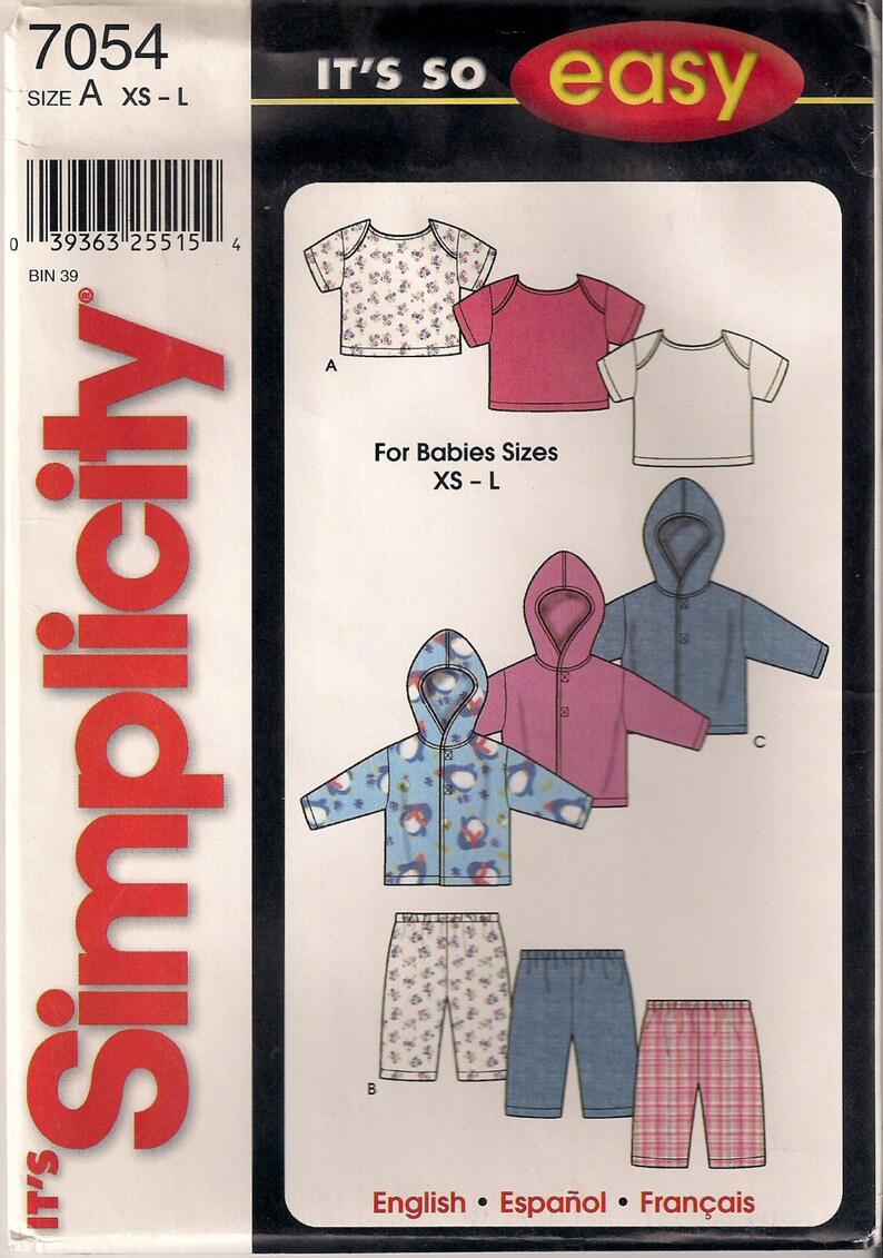 Simplicity Sewing Pattern 7054 - Babies' Knit Jacket, Pants, and Knit ...
