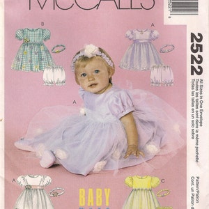 McCall&#39;s Sewing Pattern 2522 - Infant&#39;s Dresses, Panties, and Headband