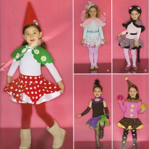 Simplicity Costume Sewing Pattern 0812 aka 2327 Child's Fairy, Ballerina, Leopard, and Clown Skirt Costumes 3-8 image 1