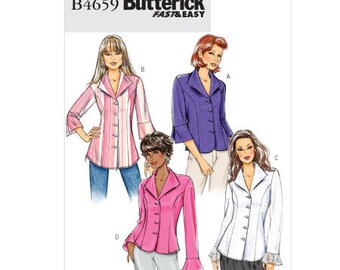 Butterick Sewing Pattern B4659 - Misses' & Miss Petite Shirts (8-14)